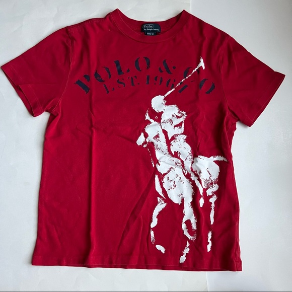 Polo Ralph Lauren Other - Polo by Ralph Lauren Boys Red Short Sleeve T-Shirt - Size Medium (10/12) (Used)